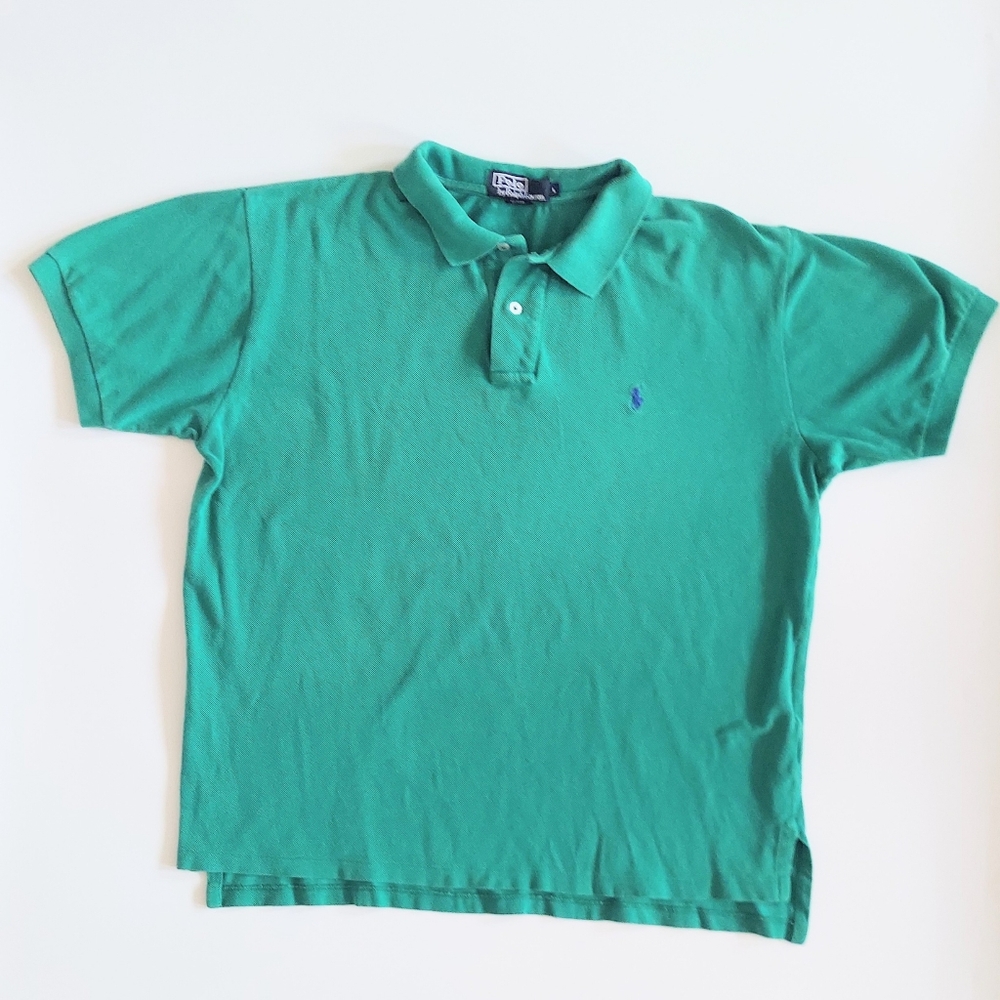 Ralph Lauren Polo Sport Shirt Green 100% Cotton Size Large